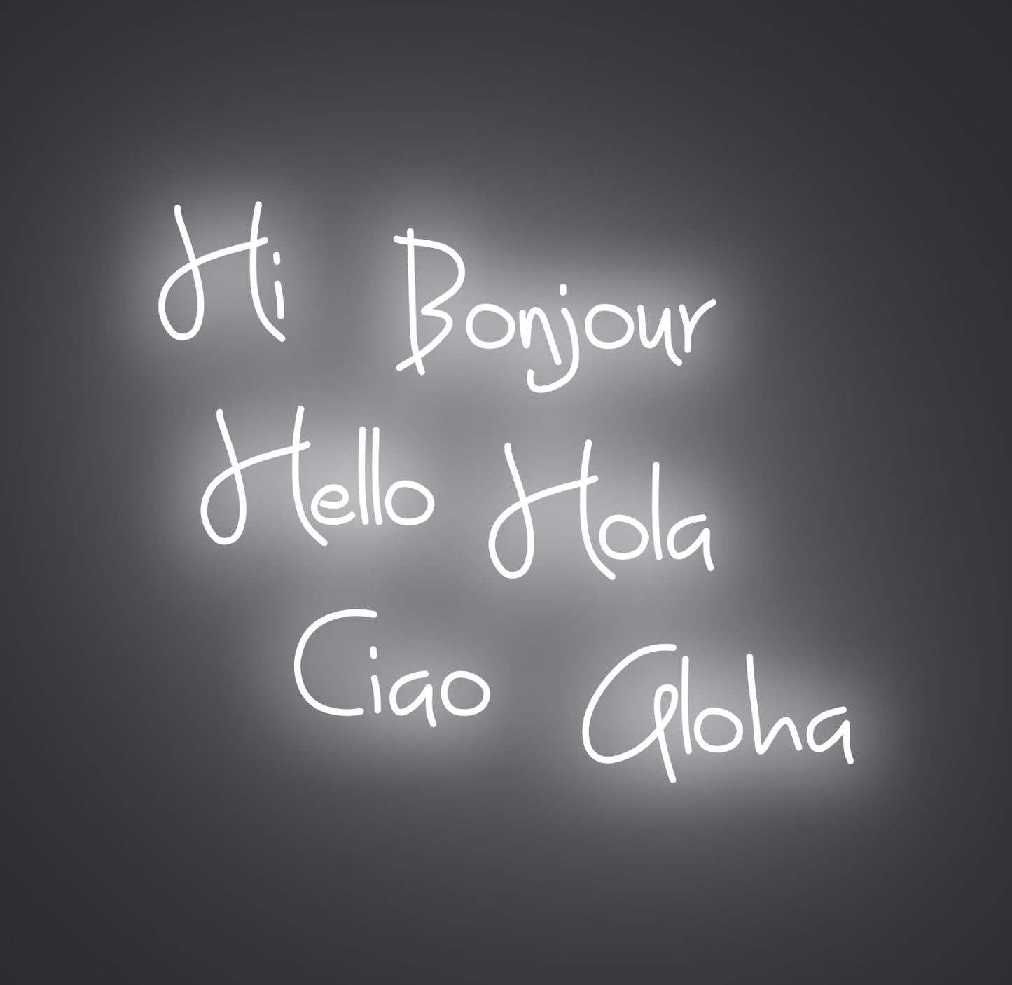 Hi Bonjour Hello Hola Ciao Aloha