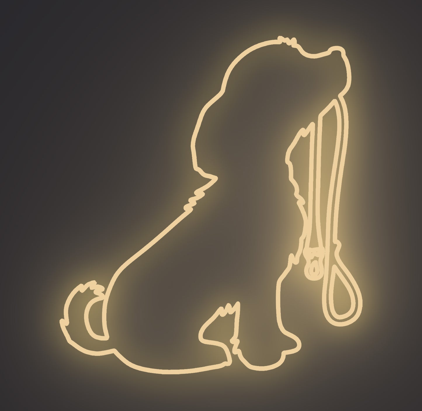 Puppy Dog Holding Leash