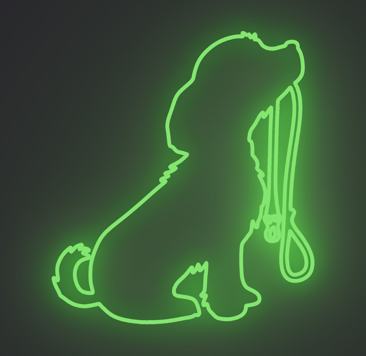 Puppy Dog Holding Leash