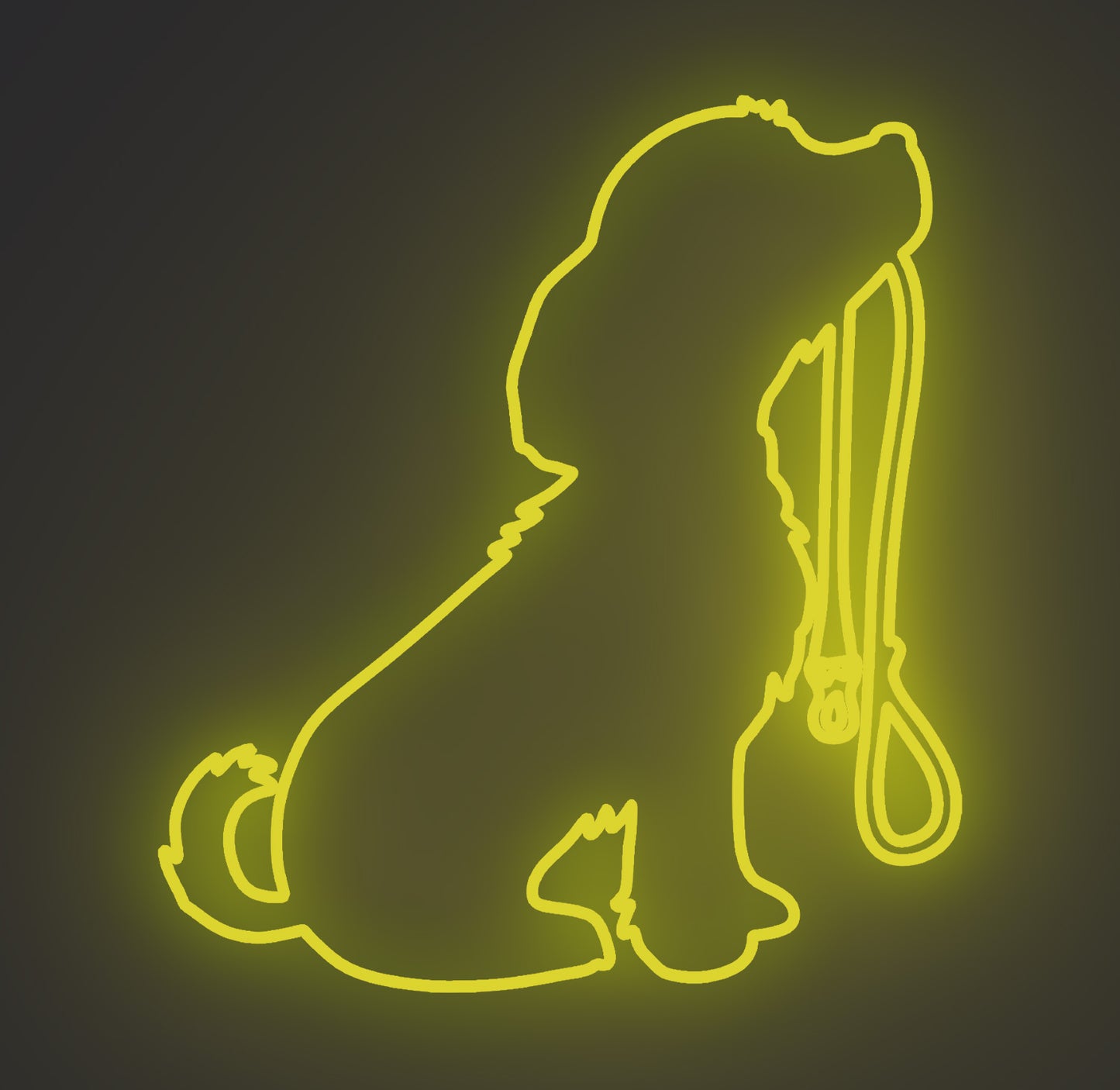 Puppy Dog Holding Leash