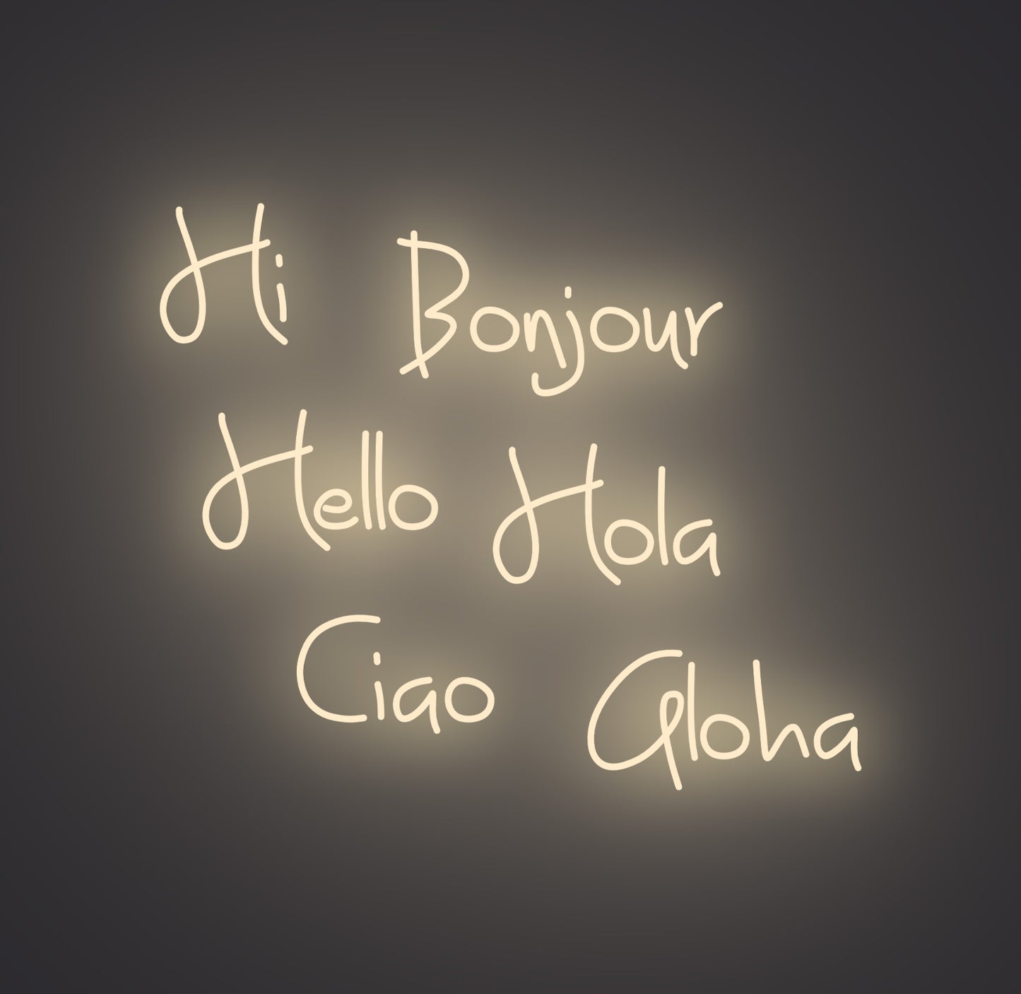 Hi Bonjour Hello Hola Ciao Aloha