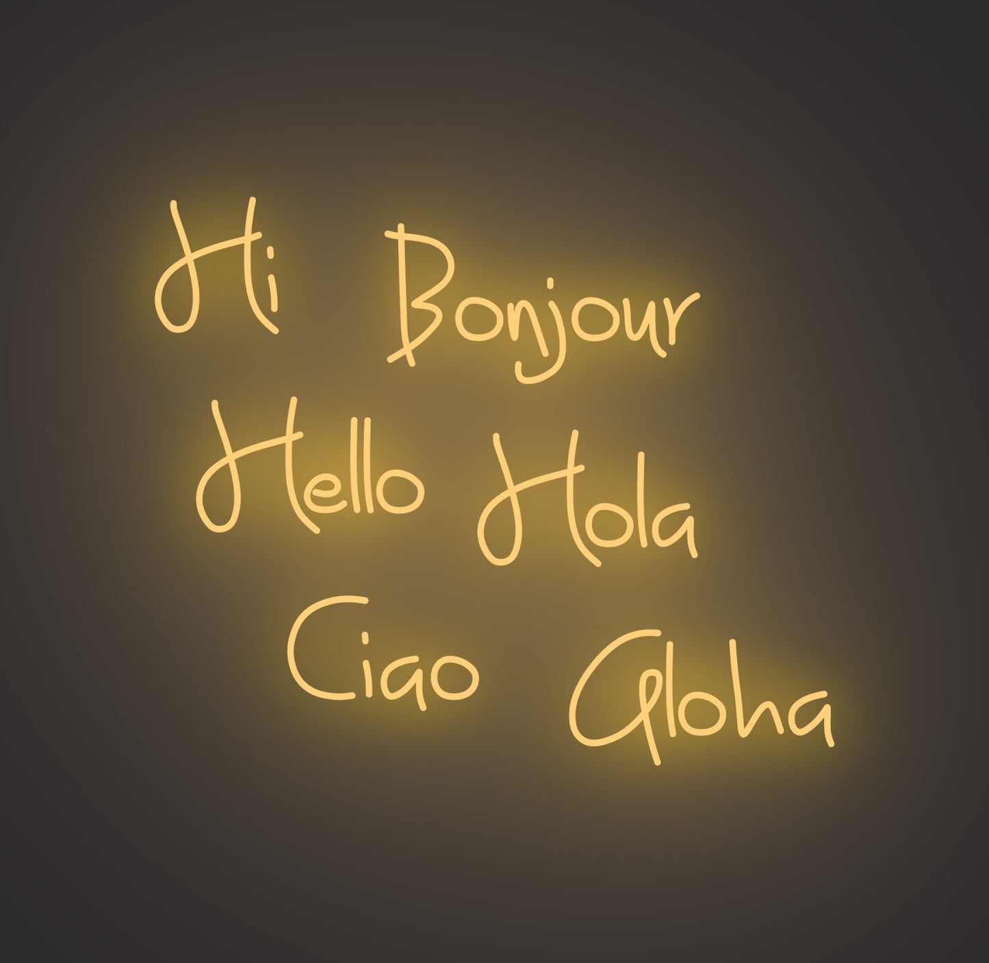 Hi Bonjour Hello Hola Ciao Aloha