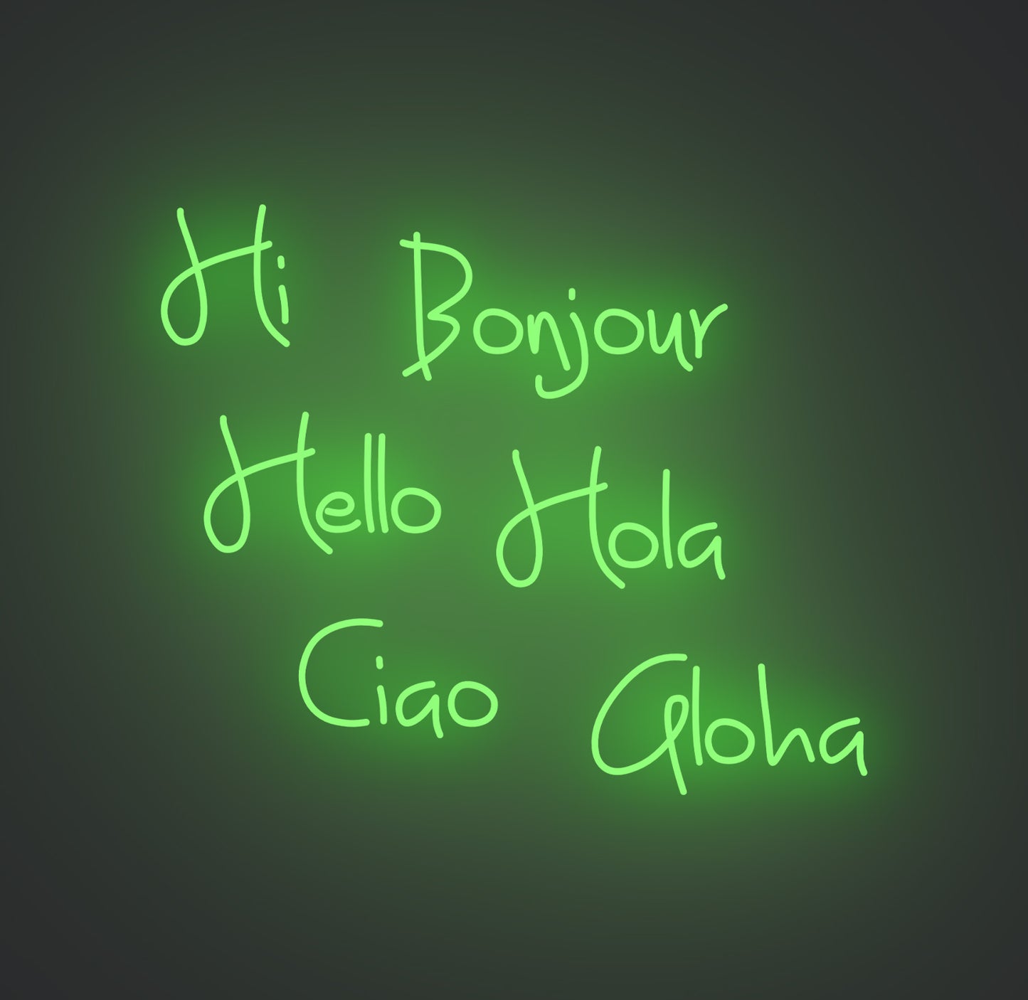 Hi Bonjour Hello Hola Ciao Aloha