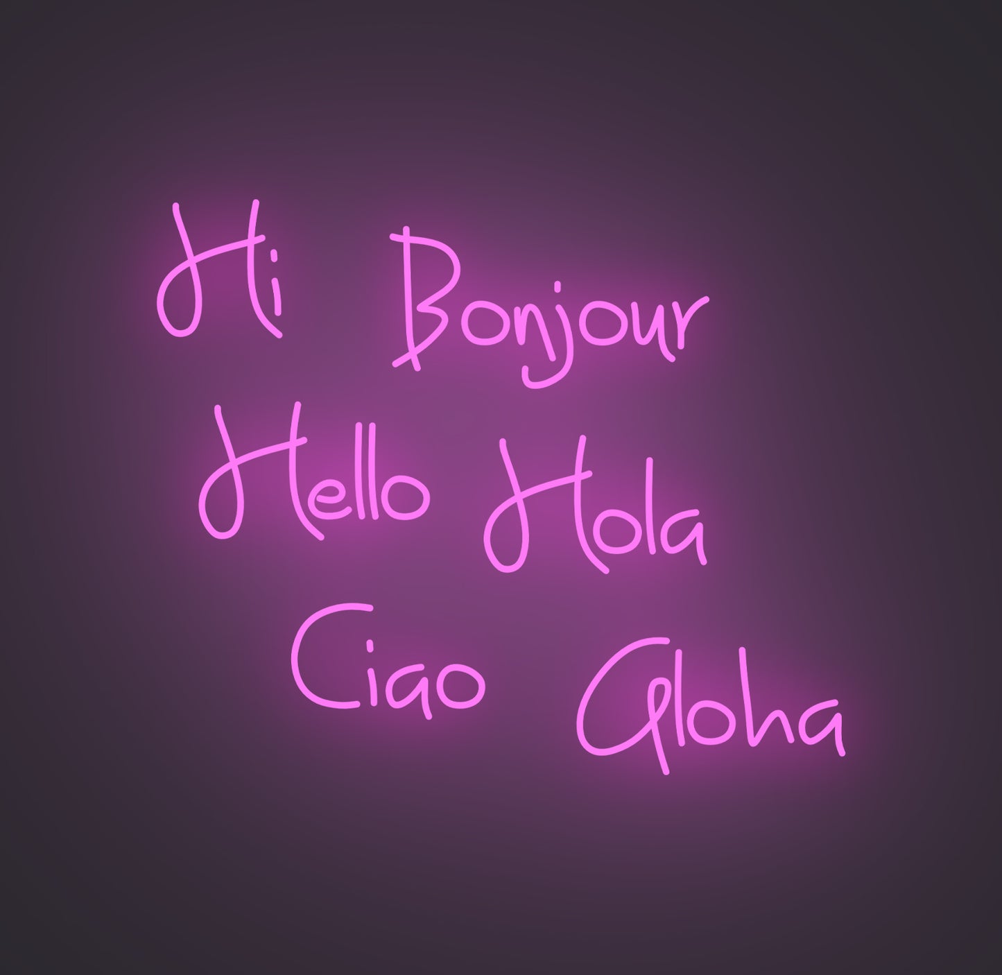 Hi Bonjour Hello Hola Ciao Aloha