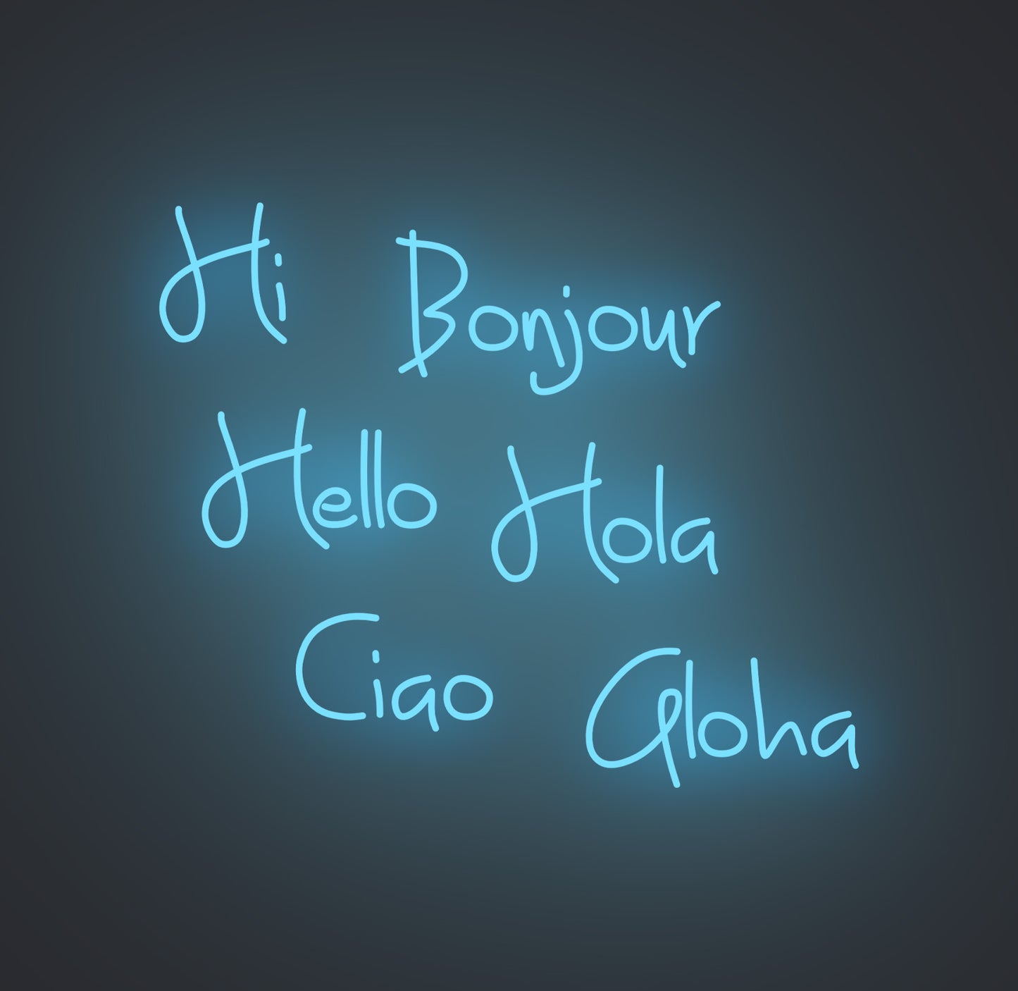 Hi Bonjour Hello Hola Ciao Aloha