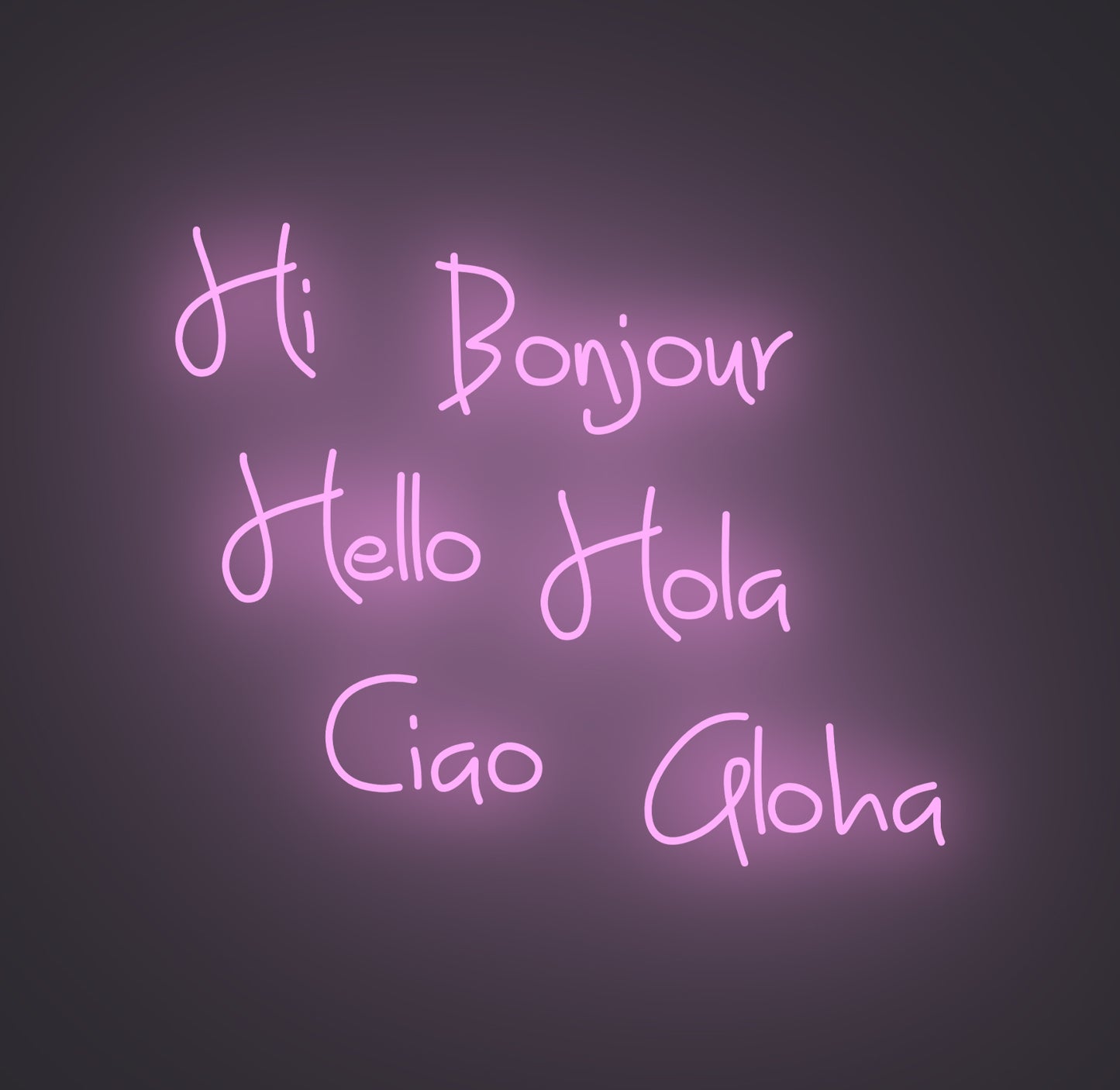 Hi Bonjour Hello Hola Ciao Aloha