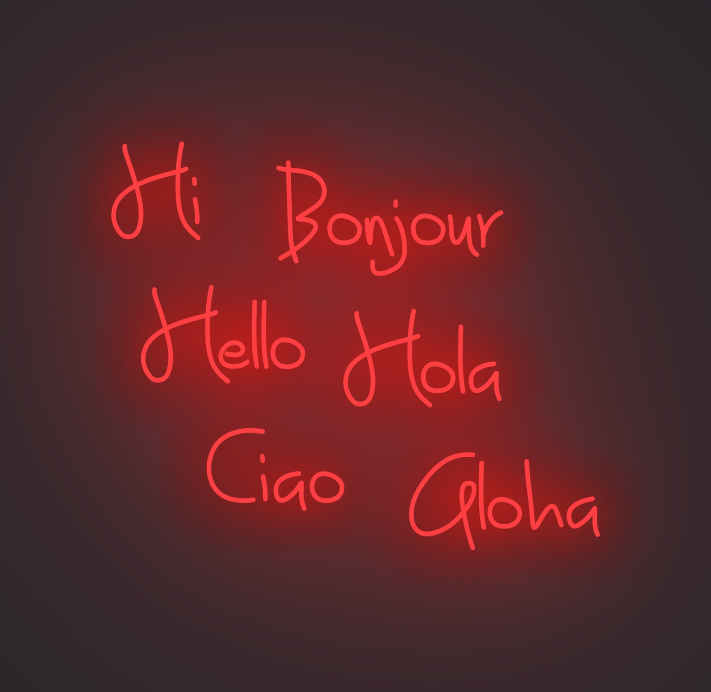 Hi Bonjour Hello Hola Ciao Aloha